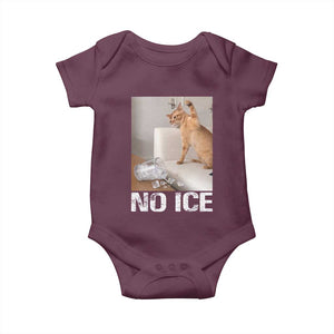 Funny Cat Meme No Ice Baby Onesie Subtle FDT Political Satire Satirical Humor TS10 Maroon Print Your Wear