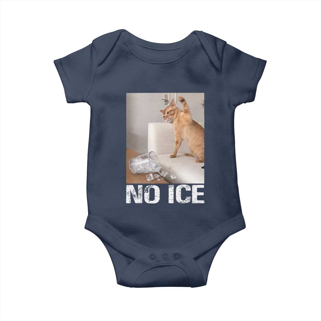 Funny Cat Meme No Ice Baby Onesie Subtle FDT Political Satire Satirical Humor TS10 Navy Print Your Wear