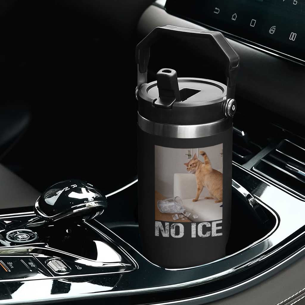 Funny Cat Meme No Ice Flip Straw Tumbler Subtle FDT Political Satire Satirical Humor TS10 Print Your Wear