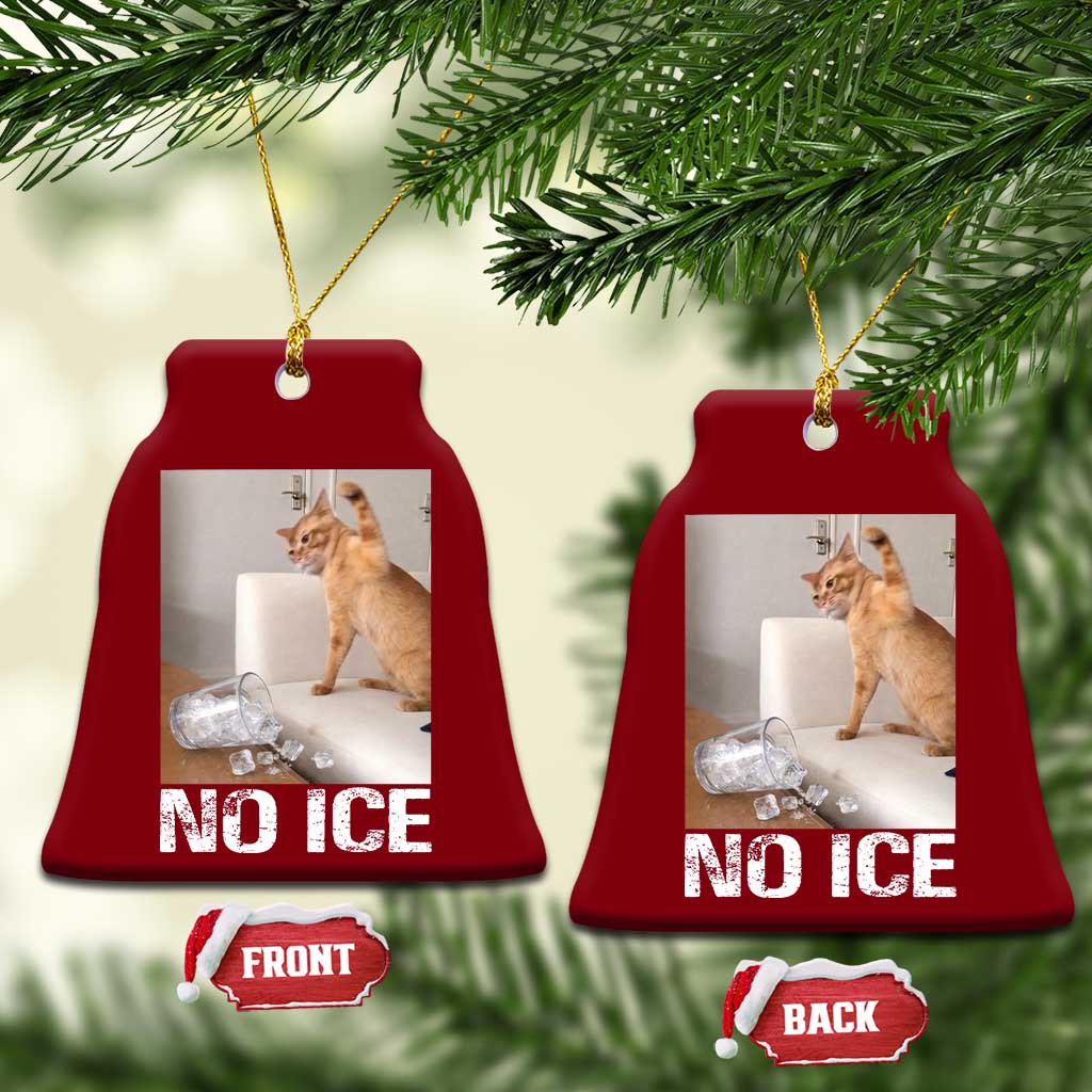 Funny Cat Meme No Ice Ceramic Ornament Subtle FDT Political Satire Satirical Humor TS10 Print Your Wear