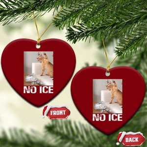 Funny Cat Meme No Ice Ceramic Ornament Subtle FDT Political Satire Satirical Humor TS10 Print Your Wear