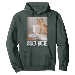 Funny Cat Meme No Ice Hoodie Subtle FDT Political Satire Satirical Humor TS10 Dark Forest Green Print Your Wear
