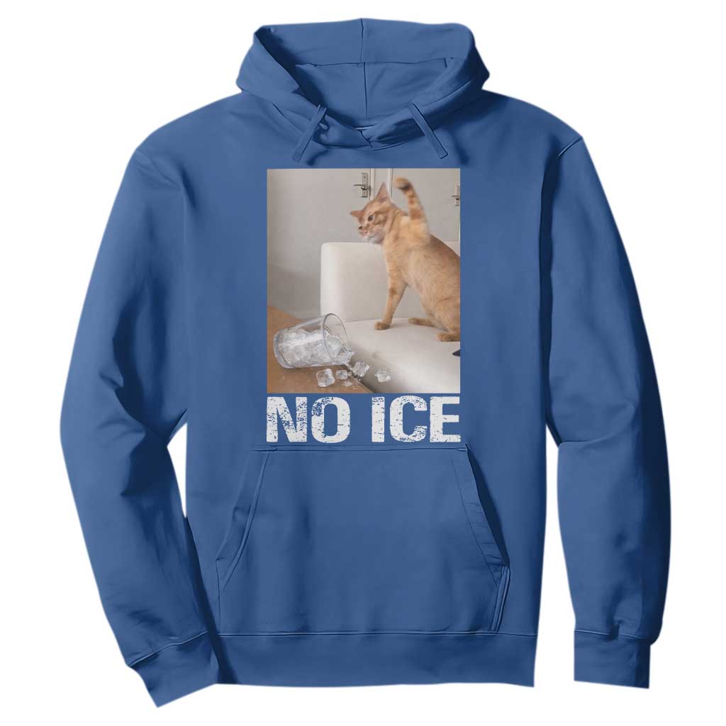Funny Cat Meme No Ice Hoodie Subtle FDT Political Satire Satirical Humor TS10 Royal Blue Print Your Wear