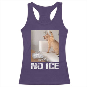 Funny Cat Meme No Ice Racerback Tank Top Subtle FDT Political Satire Satirical Humor TS10 Purple Print Your Wear