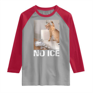 Funny Cat Meme No Ice Raglan Shirt Subtle FDT Political Satire Satirical Humor TS10 Sport Gray Red Print Your Wear