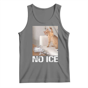 Funny Cat Meme No Ice Tank Top Subtle FDT Political Satire Satirical Humor TS10 Black Heather Print Your Wear