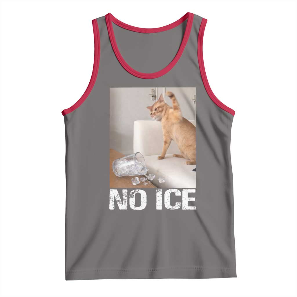 Funny Cat Meme No Ice Tank Top Subtle FDT Political Satire Satirical Humor TS10 Deep Heather Red Print Your Wear
