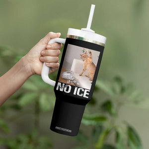 Funny Cat Meme No Ice Tumbler With Handle Subtle FDT Political Satire Satirical Humor TS10 Print Your Wear