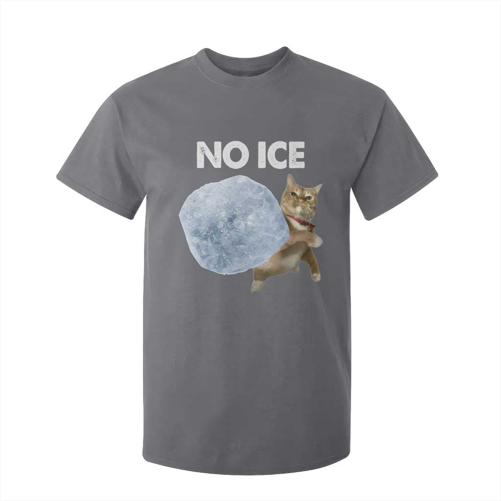 No Ice T Shirt For Kid Funny Cat Meme Subtle FDT Political Satire TS10 Charcoal Print Your Wear
