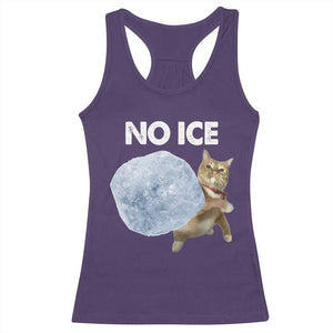 No Ice Racerback Tank Top Funny Cat Meme Subtle FDT Political Satire TS10 Purple Print Your Wear