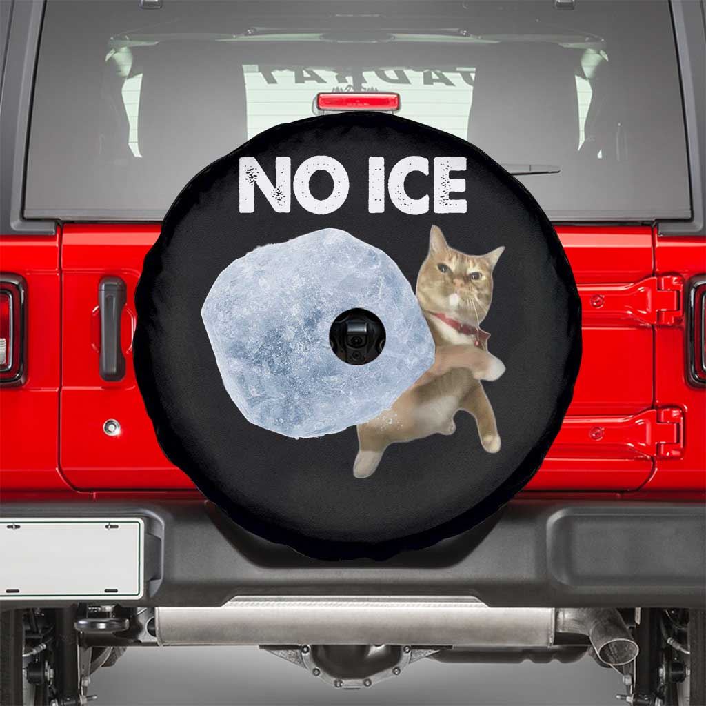 No Ice Spare Tire Cover Funny Cat Meme Subtle FDT Political Satire TS10 Black Print Your Wear