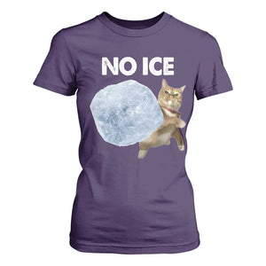 No Ice T Shirt For Women Funny Cat Meme Subtle FDT Political Satire TS10 Purple Print Your Wear
