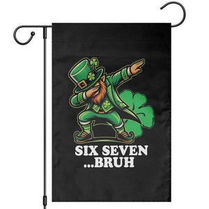 St Patricks Day Six Seven Bruh Garden Flag Leprechaun 67 Meme Irish Ireland Lucky Shamrocks TS10 Black Print Your Wear