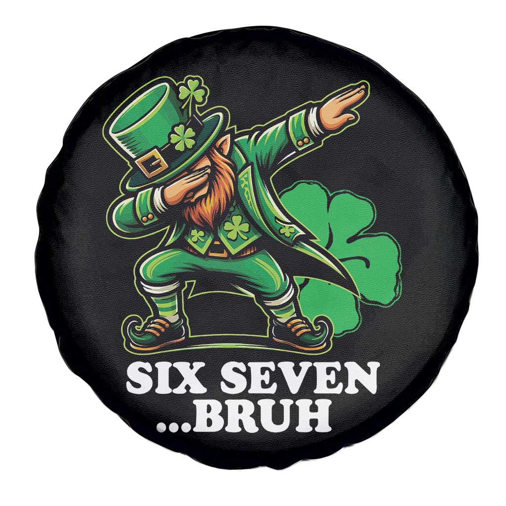 St Patricks Day Six Seven Bruh Spare Tire Cover Leprechaun 67 Meme Irish Ireland Lucky Shamrocks TS10 Print Your Wear