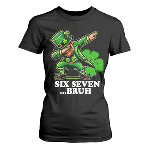 St Patricks Day Six Seven Bruh T Shirt For Women Leprechaun 67 Meme Irish Ireland Lucky Shamrocks TS10 Black Print Your Wear