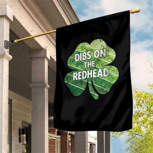 Funny Irish St Patricks Day Dibs On The Redhead Garden Flag Retro Vintage Lucky Shamrock TS10 Print Your Wear