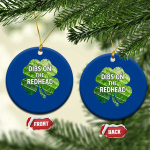 Funny Irish St Patricks Day Dibs On The Redhead Ceramic Ornament Retro Vintage Lucky Shamrock TS10 1pc Blue Print Your Wear