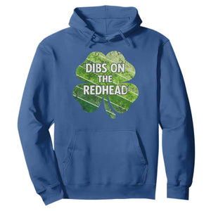 Funny Irish St Patricks Day Dibs On The Redhead Hoodie Retro Vintage Lucky Shamrock TS10 Royal Blue Print Your Wear