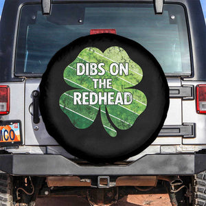 Funny Irish St Patricks Day Dibs On The Redhead Spare Tire Cover Retro Vintage Lucky Shamrock TS10 No hole Black Print Your Wear