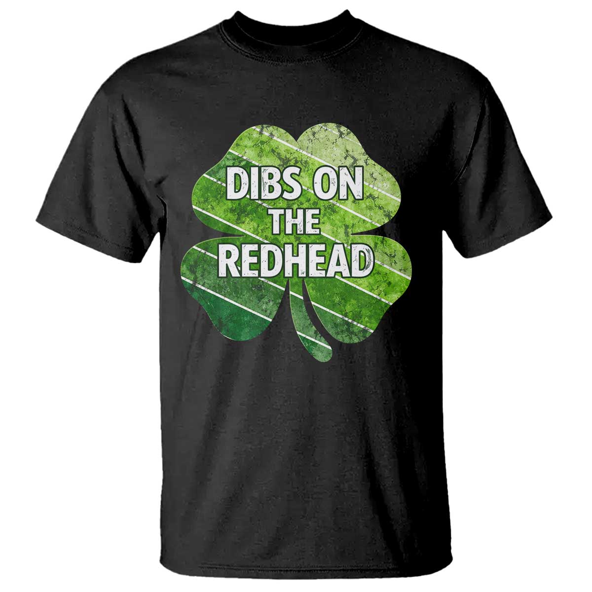 Funny Irish St Patricks Day Dibs On The Redhead T Shirt Retro Vintage Lucky Shamrock TS10 Black Print Your Wear
