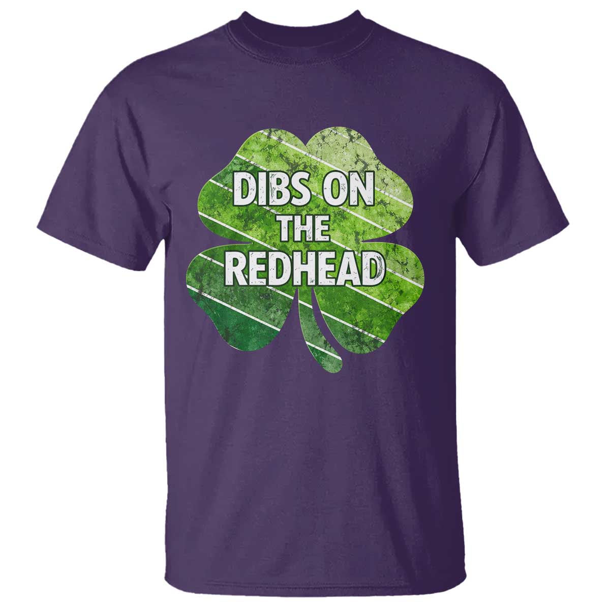 Funny Irish St Patricks Day Dibs On The Redhead T Shirt Retro Vintage Lucky Shamrock TS10 Purple Print Your Wear