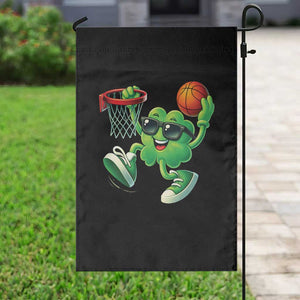 Basketball St Patricks Day Garden Flag Cute Irish Shamrock Playing Basketball Player Team Boys TS10 Print Your Wear