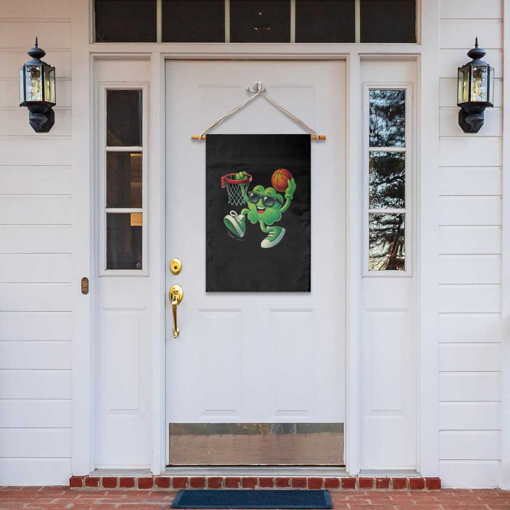Basketball St Patricks Day Garden Flag Cute Irish Shamrock Playing Basketball Player Team Boys TS10 Print Your Wear