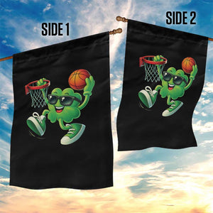 Basketball St Patricks Day Garden Flag Cute Irish Shamrock Playing Basketball Player Team Boys TS10 Print Your Wear