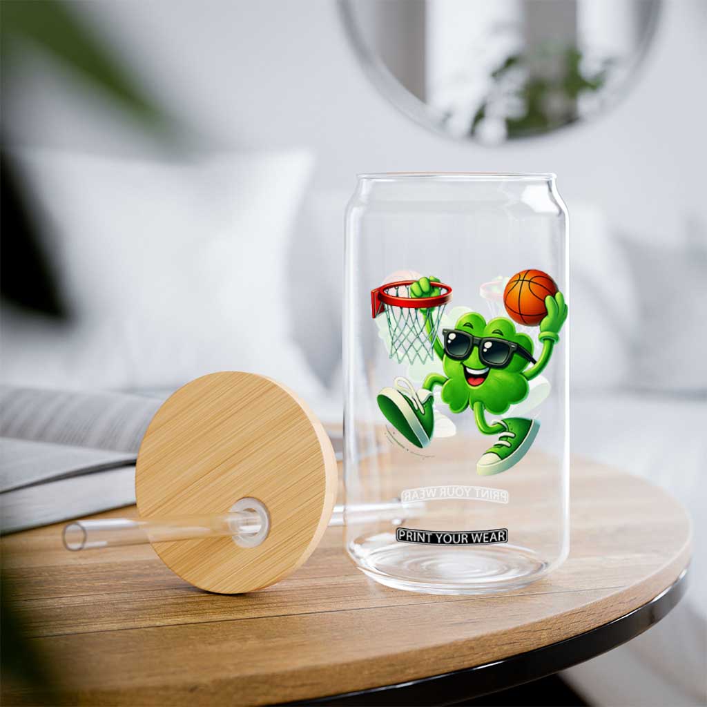 Basketball St Patricks Day Glass Can Cute Irish Shamrock Playing Basketball Player Team Boys TS10 Print Your Wear