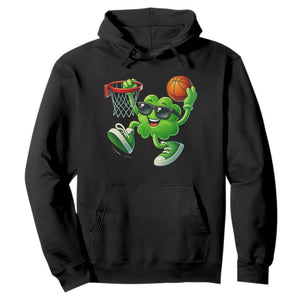 Basketball St Patricks Day Hoodie Cute Irish Shamrock Playing Basketball Player Team Boys TS10 Black Print Your Wear