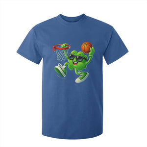 Basketball St Patricks Day T Shirt For Kid Cute Irish Shamrock Playing Basketball Player Team Boys TS10 Royal Blue Print Your Wear