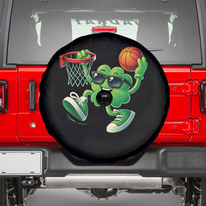Basketball St Patricks Day Spare Tire Cover Cute Irish Shamrock Playing Basketball Player Team Boys TS10 Black Print Your Wear