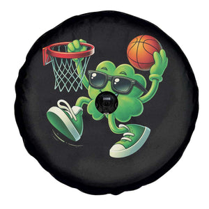 Basketball St Patricks Day Spare Tire Cover Cute Irish Shamrock Playing Basketball Player Team Boys TS10 Print Your Wear