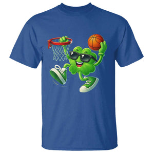 Basketball St Patricks Day T Shirt Cute Irish Shamrock Playing Basketball Player Team Boys TS10 Royal Blue Print Your Wear