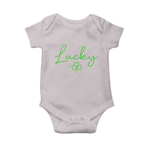 Lucky Irish Shamrock Baby Onesie St Patricks Day Letter Print Lightweight TS10 Ice Gray Print Your Wear