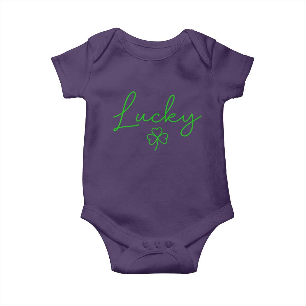 Lucky Irish Shamrock Baby Onesie St Patricks Day Letter Print Lightweight TS10 Purple Print Your Wear