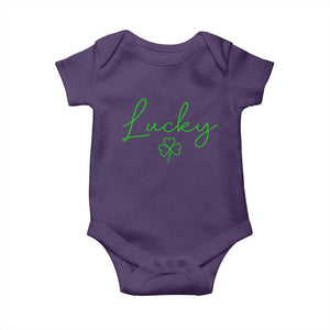 Lucky Irish Shamrock Baby Onesie St Patricks Day Letter Print Lightweight TS10 Purple Print Your Wear