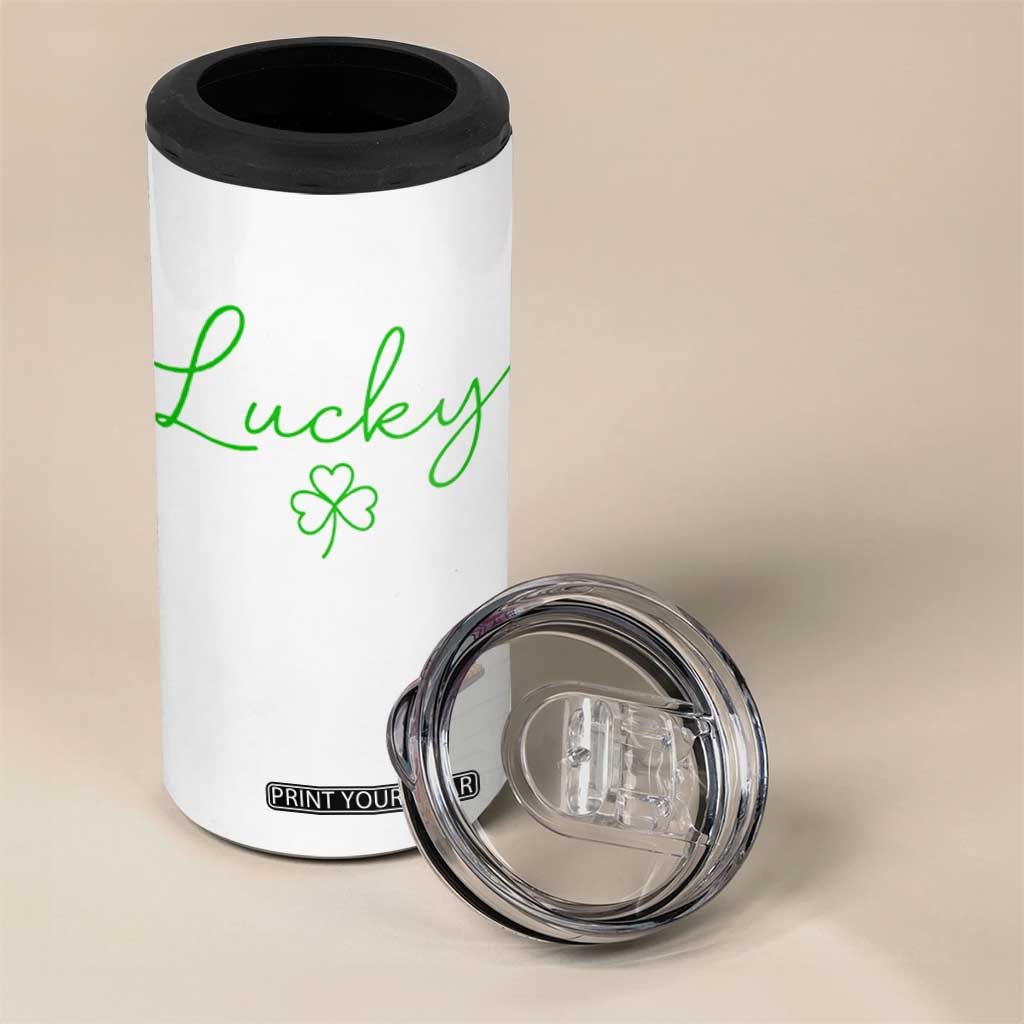 Lucky Irish Shamrock 4 in 1 Can Cooler Tumbler St Patricks Day Letter Print Lightweight TS10 Print Your Wear