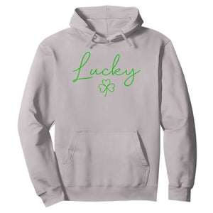 Lucky Irish Shamrock Hoodie St Patricks Day Letter Print Lightweight TS10 Ice Gray Print Your Wear