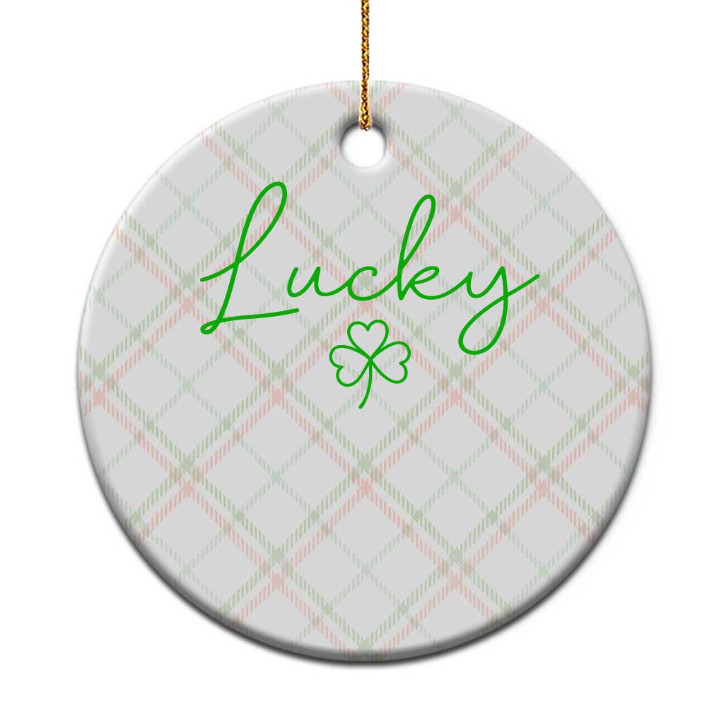 Lucky Irish Shamrock Ceramic Ornament St Patricks Day Letter Print Lightweight TS10 1pc Christmas Plaid Print Your Wear