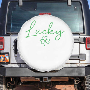 Lucky Irish Shamrock Spare Tire Cover St Patricks Day Letter Print Lightweight TS10 No hole White Print Your Wear