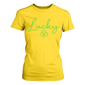 Lucky Irish Shamrock T Shirt For Women St Patricks Day Letter Print Lightweight TS10 Daisy Print Your Wear