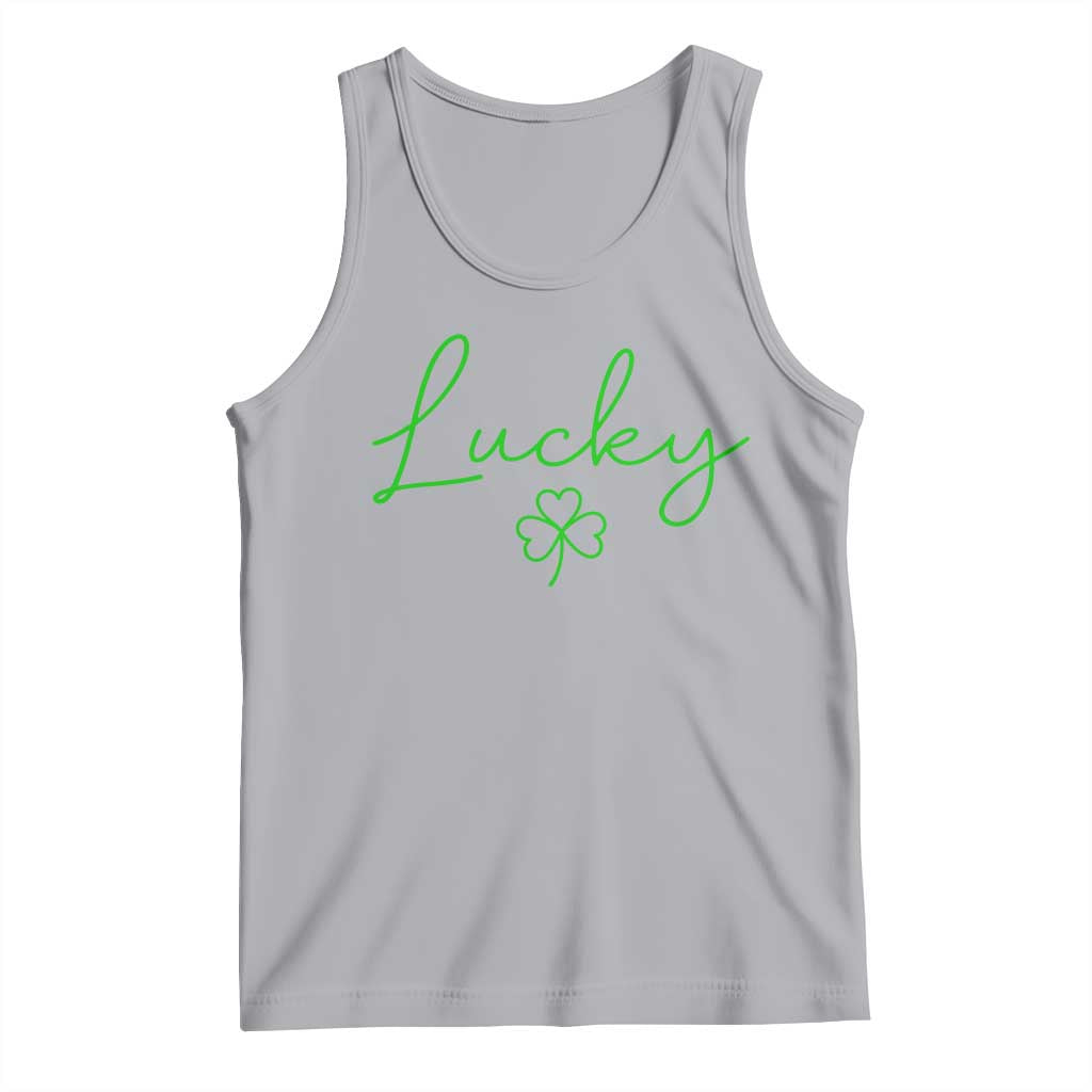 Lucky Irish Shamrock Tank Top St Patricks Day Letter Print Lightweight TS10 Athletic Heather Print Your Wear