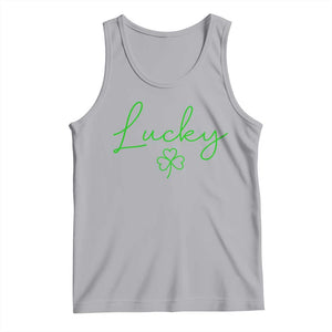Lucky Irish Shamrock Tank Top St Patricks Day Letter Print Lightweight TS10 Athletic Heather Print Your Wear