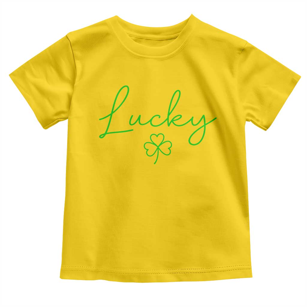 Lucky Irish Shamrock Toddler T Shirt St Patricks Day Letter Print Lightweight TS10 Daisy Print Your Wear
