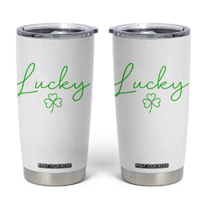 Lucky Irish Shamrock Tumbler Cup St Patricks Day Letter Print Lightweight TS10 White Print Your Wear