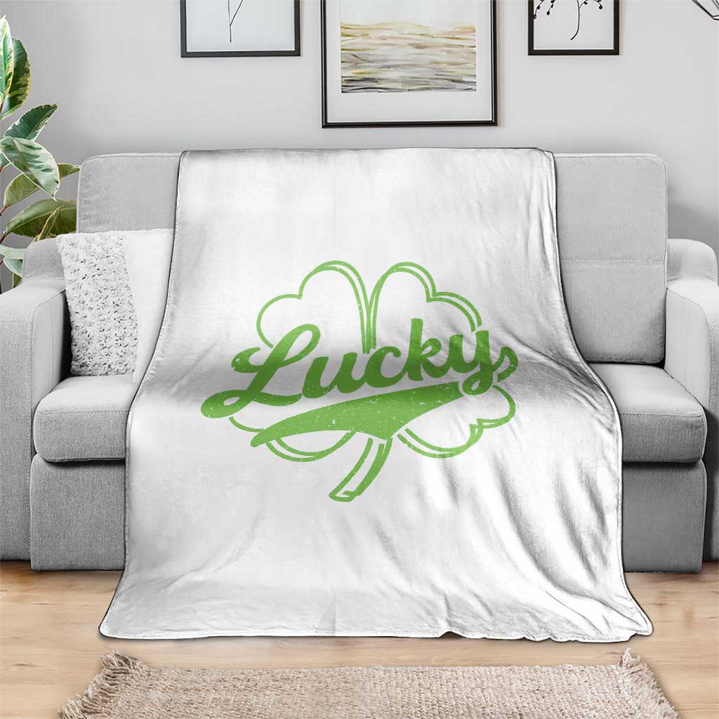 Vintage Lucky Shamrock Throw Blanket Irish St Patricks Day TS10 Print Your Wear