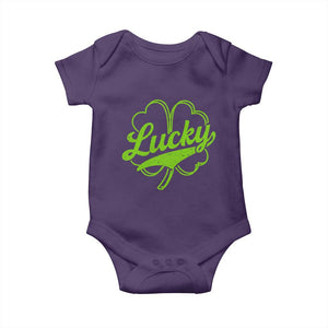 Vintage Lucky Shamrock Baby Onesie Irish St Patricks Day TS10 Purple Print Your Wear