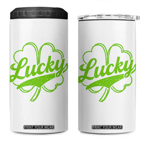 Vintage Lucky Shamrock 4 in 1 Can Cooler Tumbler Irish St Patricks Day TS10 One Size: 16 oz White Print Your Wear