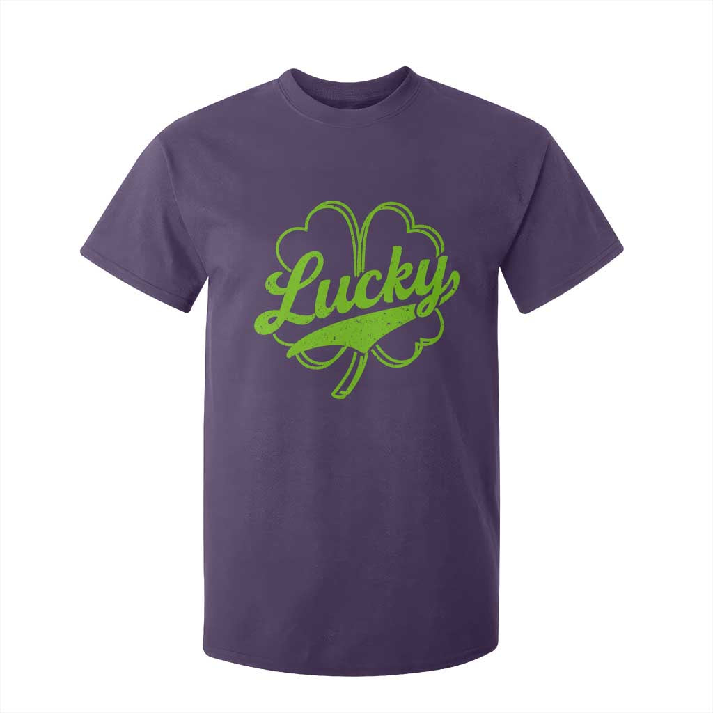 Vintage Lucky Shamrock T Shirt For Kid Irish St Patricks Day TS10 Purple Print Your Wear